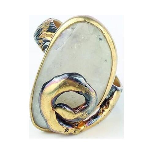 Raw Moonstone Handmade Womens Silver Ring, Woman 925 Moonstone Ring, Moonstone Ring, Silver Handmade Ring