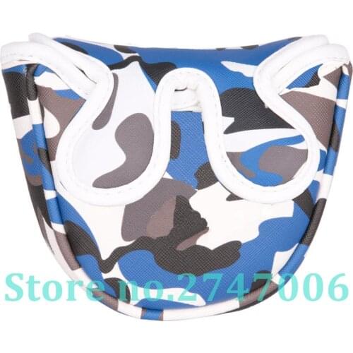 1pc Camouflage Pattern Headcover Center Shaft Golf Club Mallet Putter Cover with Magnetic Closure