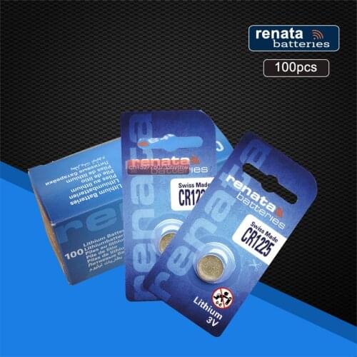 100pc renata lithium Battery CR1225 3V %100 original brand renata 1225 battery