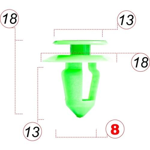 20pcs 8mm ATV Motorcycle Accessories Nylon Fairing Trim Panel Fasteners Clip Rivets For Honda Yamaha Suzuki Kawasaki