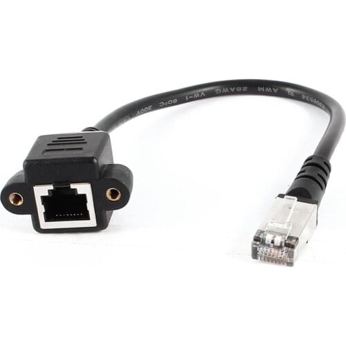 28cm RJ45 Male to Female M/F CAT5E LAN Ethernet Adapter Network Cable