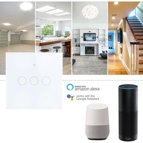 3 Color EU Smart Light Switch Wireless Wall Interruptor Touch Control WiFi Switch Compatible With Alexa Google Assistant IFTTT