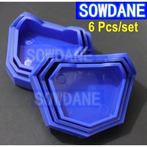 3 Sizes (6pcs) Dental Model Base Set Dental Mold Plaster Base Denture Tray Model Dental Lab Former Base Kit Oral Care Hygiene