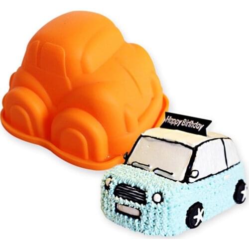 3D Silicone Car Shape DIY Cake Chocolate Fondant Manual Mold Decorating Party Baking Tools