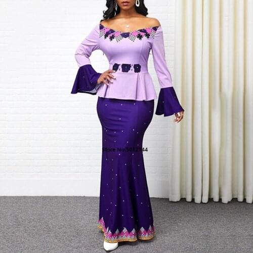 African Print Dashiki Dresses For Women 5XL Plus Size Ankara Long Dress Ladies Patchwork Color Clothes Robe Africaine Femme