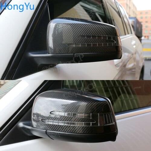 For Mercedes Benz B Class W246 2012-2018 Rearview mirror cover bright black carbon fiber pattern mirror cover Mirror accessories