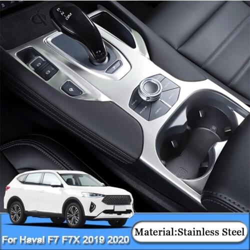 For Haval F7 F7X 2019 2020 Car Styling Car Interior Gear Box Decorative Frames Sequins Cover Sticker Car Protection Accessories