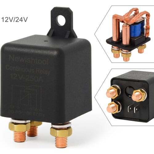 EHDIS Automotive Motor Car Relay 24V 12V 250A Continuous Waterproof Normally ON/OFF Switch Control Device Socket 5 Pin Terminals