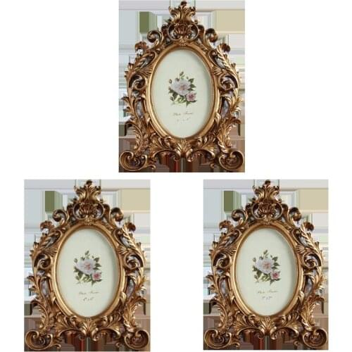 6/7/8/10 Inch Europe Style Photo Frames Painting Carved Resin Frames For Tableto U2JC