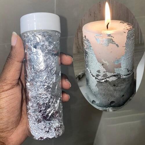 Imitation Gold Silver Foil Paper Leaf Sheet Gilding for DIY Aroma Candle Making Decoration Silicone Mold Filler Art Craft Paper