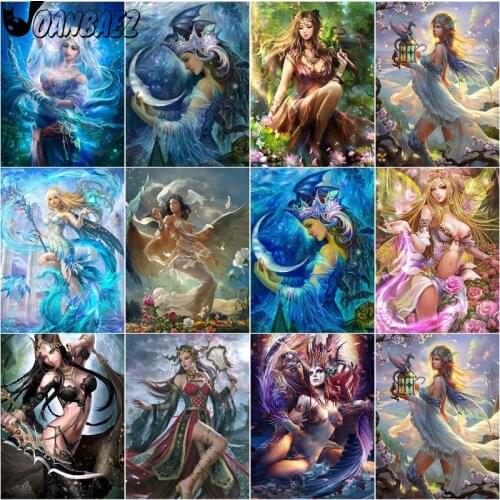 Fairy Diamond Painting Elf Cross Stitch Embroidery 5D Diy Mosaic Kit Hand Inlaid Gift Design Wall Decoration