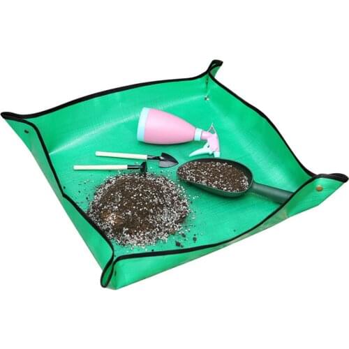 Potting Mat Pad Foldable Gardening PE Waterproof 68x68cm Green Flower 68cm×68cm 100cm×100cm Reusable Transplanting Mats