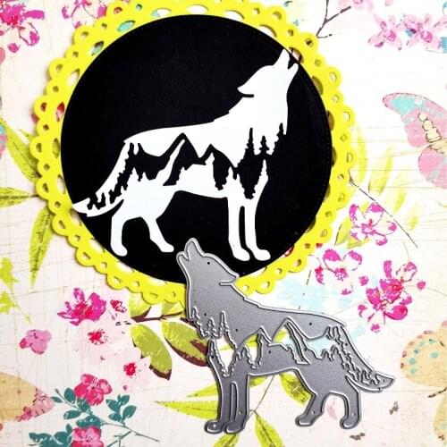 Wolf Metal Cutting Dies Stencil For DIY Scrapbooking Dies Decorative Embossing Hand-on Craft Paper Card Making