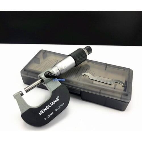 Micron Outside micrometer 0-25MM 0.001mm calibration micrometer thickness caliper gauge measuring tool