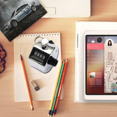 Mini Digital Hand Tally Counter 4 Digit Number Manual Hand Held Tally Counter Manual Counting Golf Clicker 2