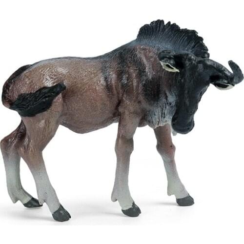 Simulation Africa Wildebeest Animals Model Action Figure Wild Animal Action Figures Collection PVC Kids Gift