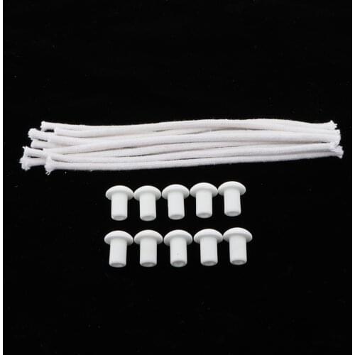 Organic Cotton Round Wick W/ Ceramic For Oil Paraffin Kerosene Lamp