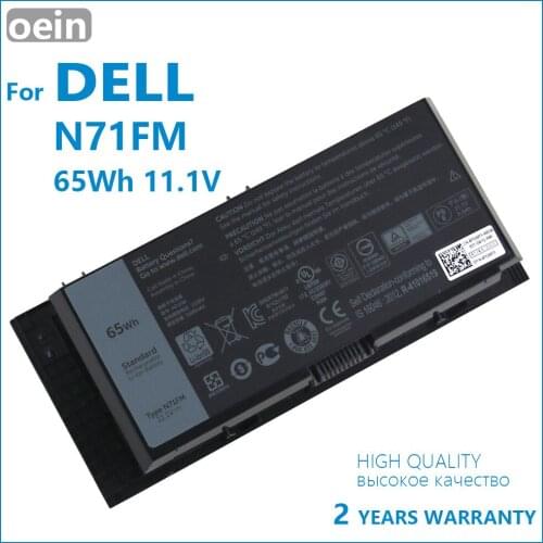 Oein Genuine N71FM For DELL Precision FV993 R7PND PG6RC FJJ4W M6600 M6700 M6800 M4600 M4700 M4800 T3NT1 11.1V 65WH Batteris