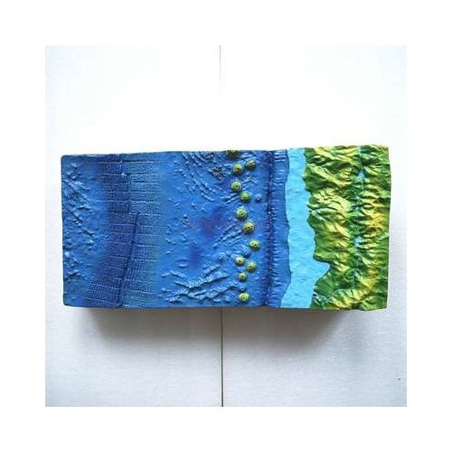 Undersea terrain model geography teaching instrument
