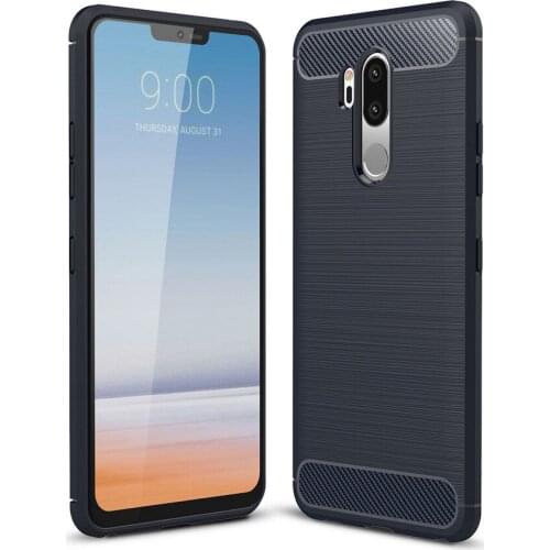 Luxury Brushed cases For LG G7 case Ultra Thin Soft Silicone Carbon Fiber Texture Back cover for LG G7 ThinQ Fundas