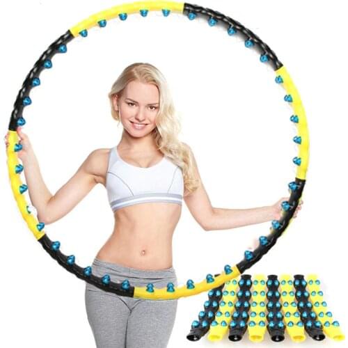 Sport Hoop Double Row Magnet Fitness Massage 7/8 Parts Magnetic Fitness Hoop Exercise Ring Circle Crossfit Workout Equipments