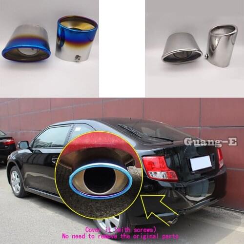 Car Body Styling Sticks Muffler Back End Pipe Dedicate Exhaust Tip Tail Outlet Vent For Toyota Zelas 2010 2011 2012 2013 2014