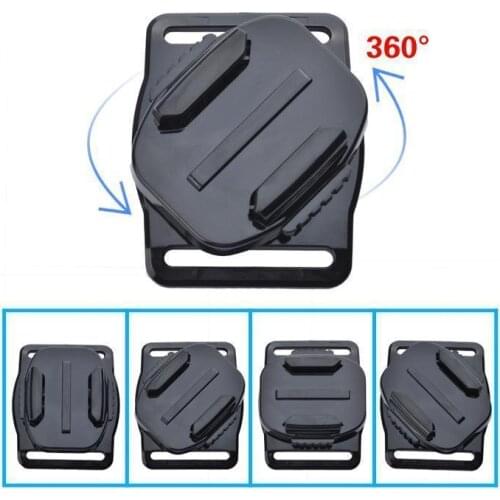 360 Degree Rotatable 2 Pcs Curved & 2Pcs Flat Adhesive Mounts Quick release plate for GoPro Go pro 3+ 3 2 1