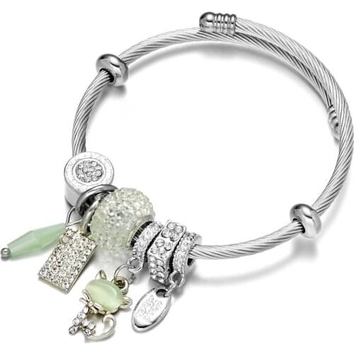 High quality heart beads, original silver bracelets, crystal pearl bracelets and womens bracelets, fashion jewelry