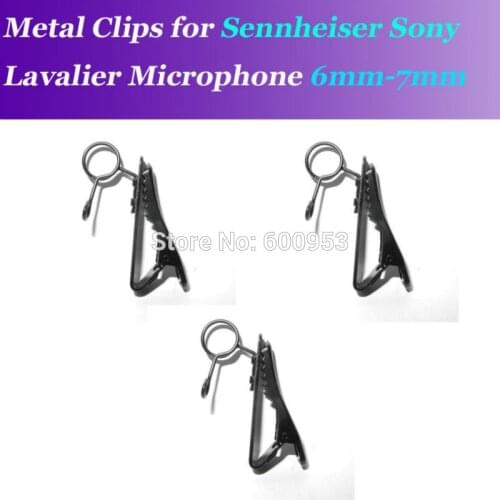 6-7mm Spare Replaceable Metal clip Mic clips for Sennheiser ME2 Sony V1 D11 Lavalier Lapel Microphones