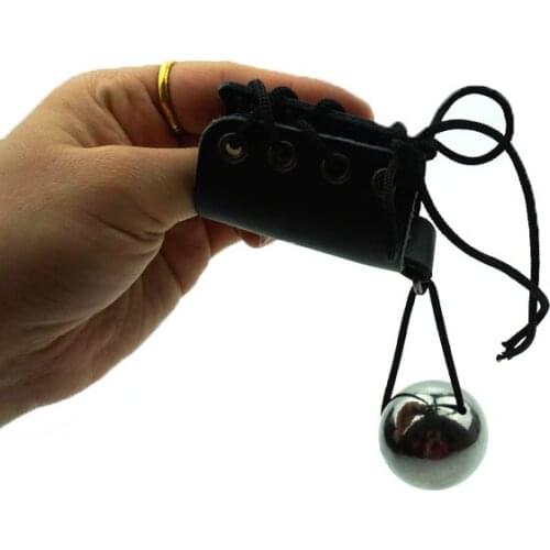 PU Leather Penis Rings With 180g Metal Ball Penis Enlargement Weight Hanger Stretcher Penis Extender Stretche Sex Toys For Man