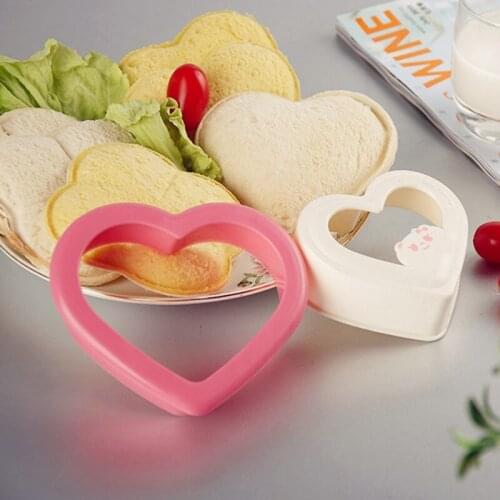 1 Set New Cute Heart Shaped Sandwich Cutter Bread Mold Toast Maker Cake Cookie Mould Bento Kitchen Supplies Accessories Cocina