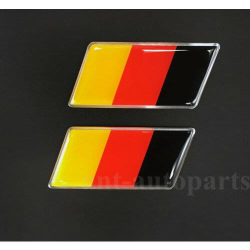 2pcs Germany Flag Auto Car Trunk Tailgate Emblem Badge Motorcycle Decal Sticker