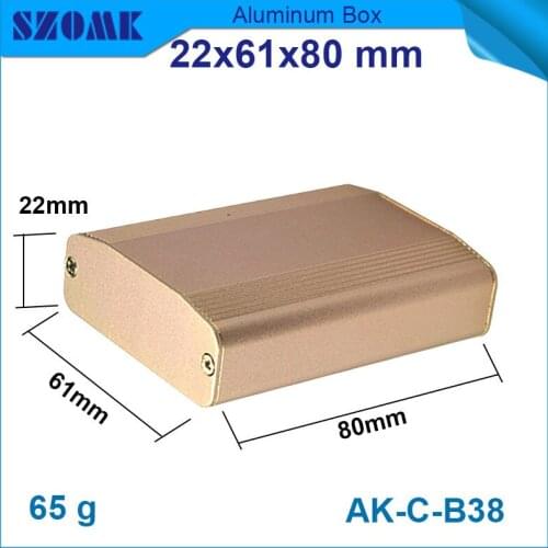 4 pcs/lot golden yellow aluminum case with delicate radiating stripes and micro arch structure, belonged to juction and project