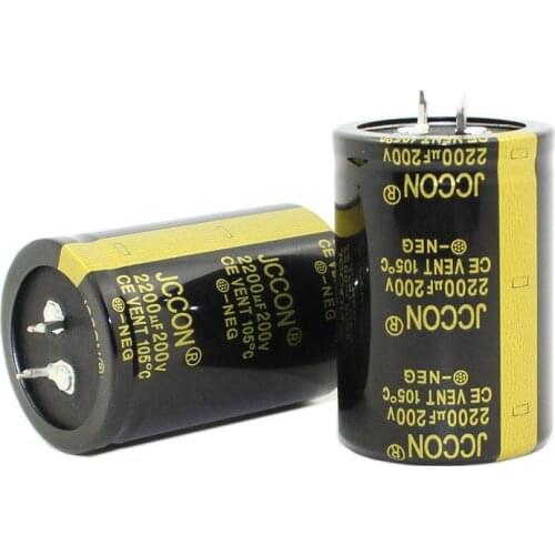 JCCON horn aluminum electrolytic capacitor 200v2200uf volume 35x50 Inverter power