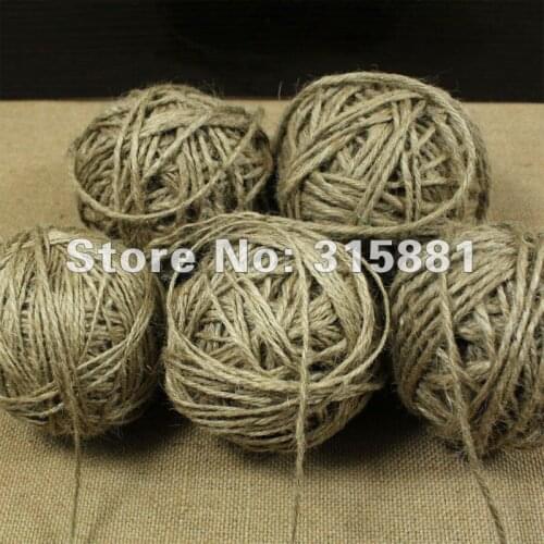DIY natural color Jute Rope Dia:4mm 1lot/300M