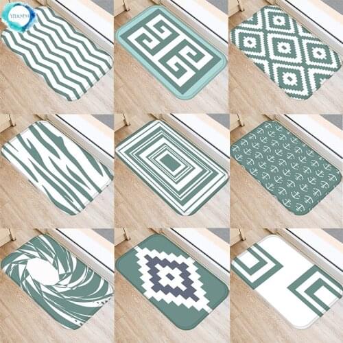 Geometric Doormat Kitchen Mat Set Dirty-proof Carpet Hallway Doormat Bedside Floor Mat Non-slip Water Absorption Bathroom Rugs