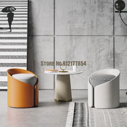 Nordic Small Round Pier Creative Makeup Dressing Stool Shoe Changing Stool Living Room Sofa Stool Footstool Round Sitting Pier