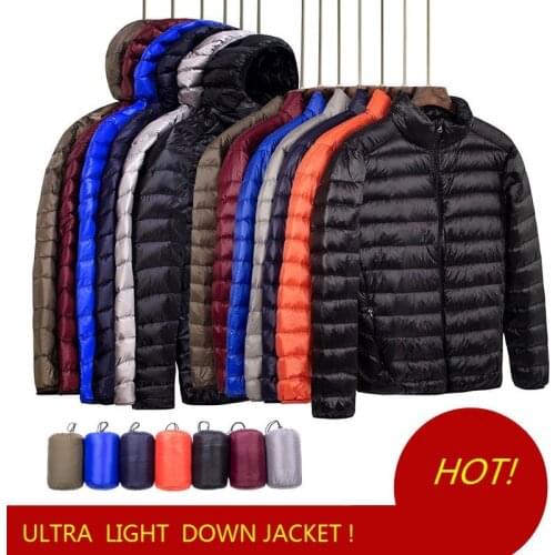 Men Down Jacket Autumn Boys Down Coat Light Down Jackets Men Warm Outerwear M L XL XXL 3XL 4XL 5XL 6XL