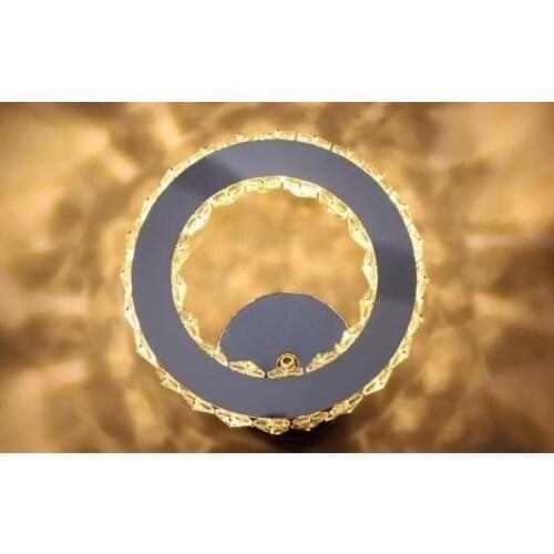 Ring crystal wall lamp Push Button Wall Light For Living Room Bathroom Bedroom Light Fixture 85-265v night light