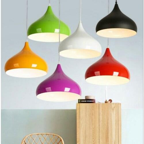 Novelty Colorful aluminum Pendant lights Bar Restaurant Bedrooms Large Shopping mall E27 Art Pendant Lamps