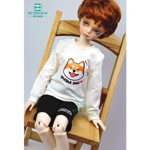 Clothes for doll Casual tide dog sweatshirt, sweatpants for 43cm 1/4 BJD MSD doll accessories