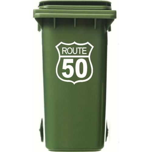 4x WHEELIE BIN STICKER RECYCLING/GARDEN WASTE HOUSE NUMBER BLACK WHITE