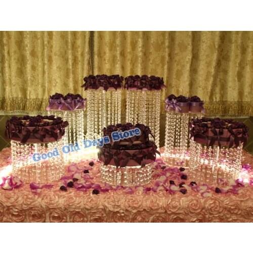 7pcs wedding cake stand Banquet Party Cake Display Master table centerpiece Birthday gift Decoration Cake cupcake display