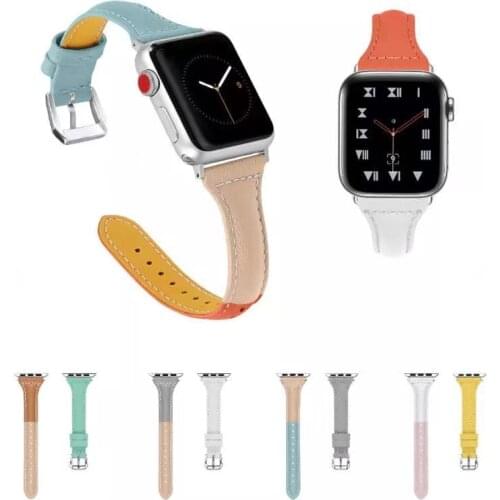 Bracelet Belt Genuine Leather Band for Apple Watch 42mm 38mm 44mm 40mm Strap for iWatch series 6 Se 5 4 3 2 1 Womens Watchband