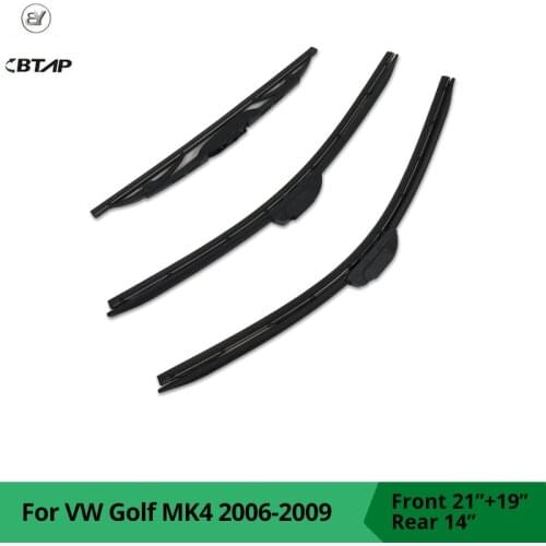 BTAP 21''+19''+14'' ForVW Golf 4 MK4 2006-2009 Wiper Blades New Combo Silicone Rubber Boneless Windscreen Windshield Wipers