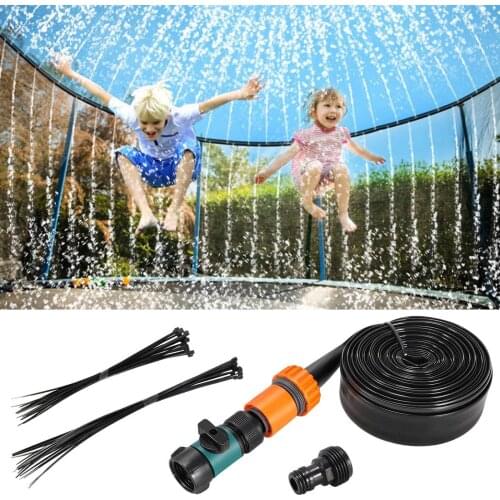 12m Trampoline Sprinkler Fun Summer Outdoor Garden Water Sprinkler Play Misting Cooling System for Kids Children Water Park Game