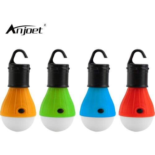 ANJOET LED portable light bulb with hook emergency lighting use AAA battery camping stall lamp Night light chandelier