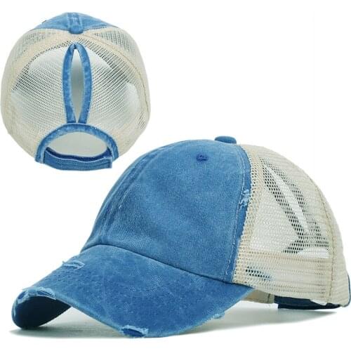 Vintage Washed Denim Mens Baseball Cap Plain Baseball Breathable Trucker Hat Summer Hat Snapback Womens Hat Cotton Sun Hat