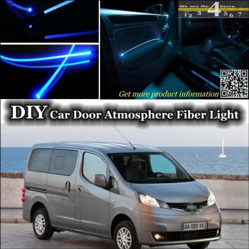 Interior Ambient Light Tuning Atmosphere Fiber Optic Band Lights For Nissan Evalia NV200 Vanette For Chevrolet City Express