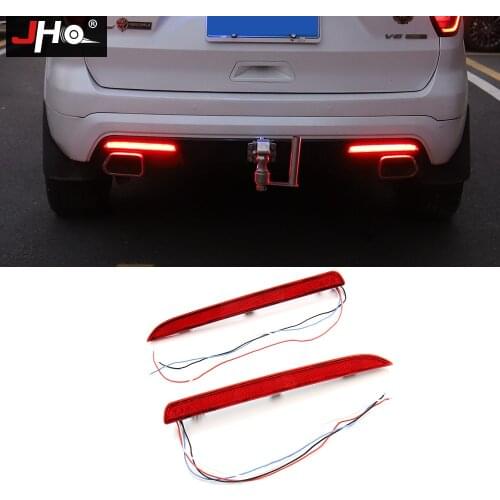 JHO Rear LED Reflector Fog Lamp Foglights for Ford Explorer 2016-2019 2017 2018 Sport Limited XLT Platinum Car Accessories